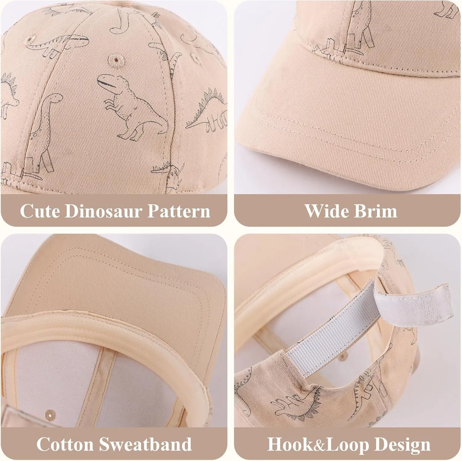 Baby Boy Baseball Cap Toddler Girl Trucker Hat Kids Dinosaur Hats Infant Ball Caps Spring Summer
