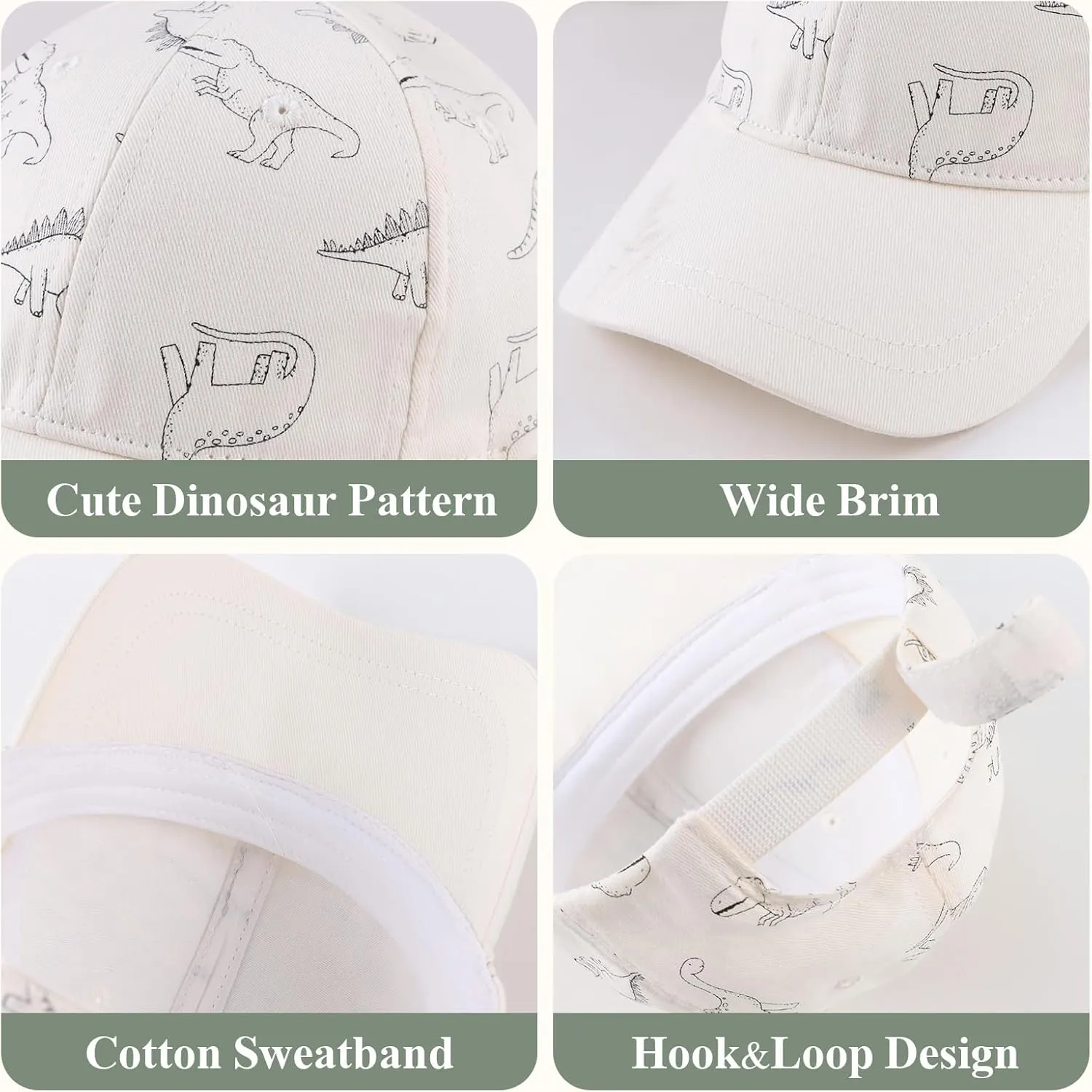 Baby Boy Baseball Cap Toddler Girl Trucker Hat Kids Dinosaur Hats Infant Ball Caps Spring Summer