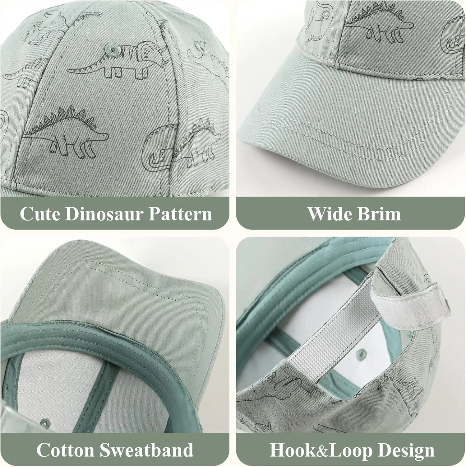 Baby Boy Baseball Cap Toddler Girl Trucker Hat Kids Dinosaur Hats Infant Ball Caps Spring Summer