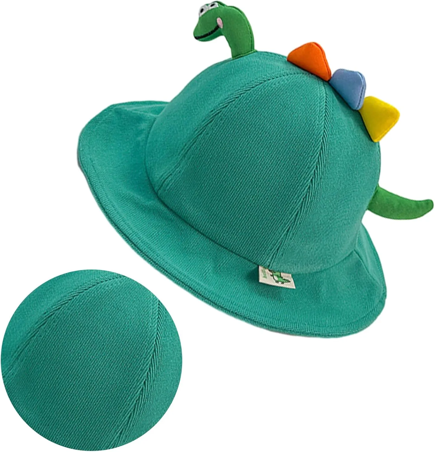Baby Fisherman Hat Cartoon Dinosaur Brim Caps Spring Basin Hat Sun Protections Hat for Boy Girl Children 0-3 Year