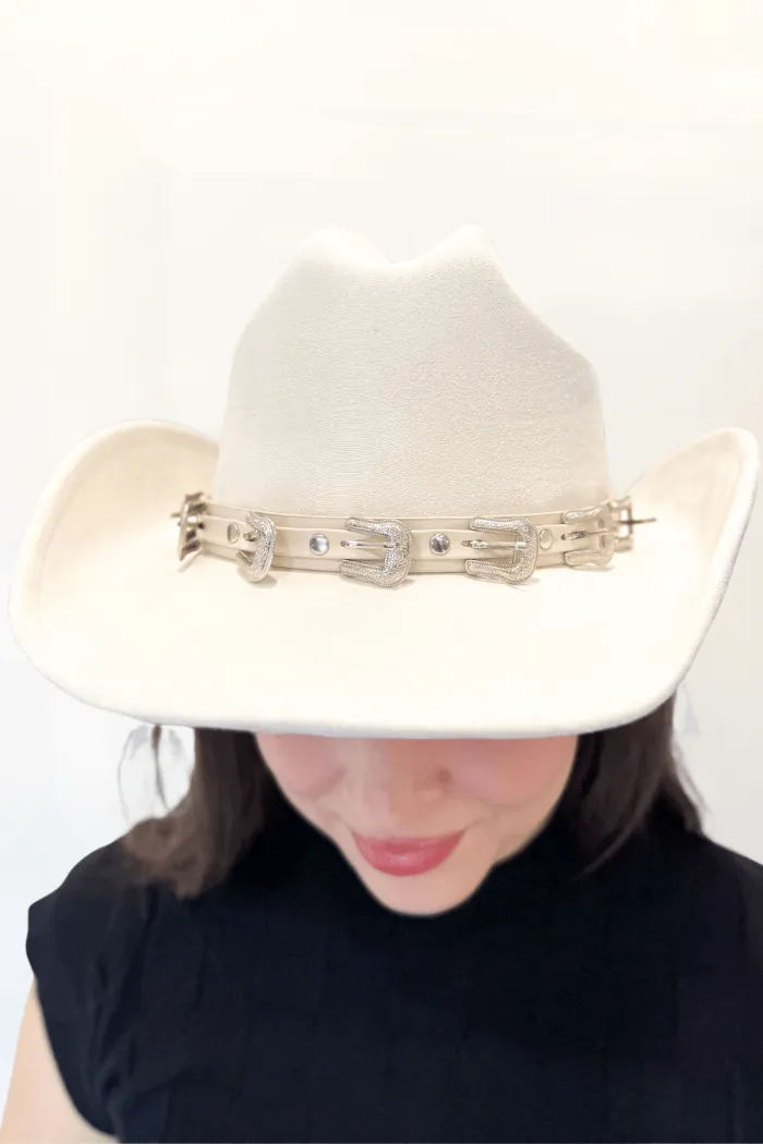Belt Buckle Strap Cowboy Hat