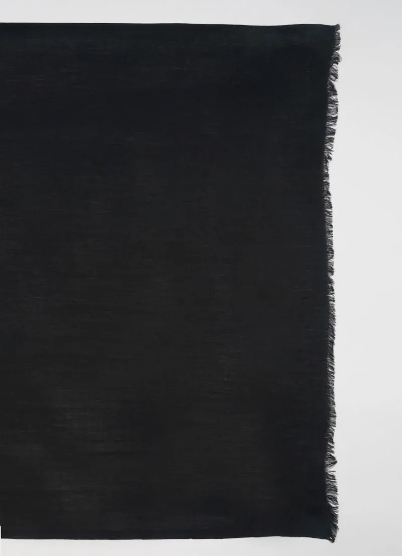 Black Cotton Poly Soft scarf