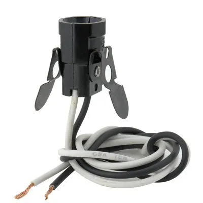 Candelabra Base Phenolic Socket with Spring Clips