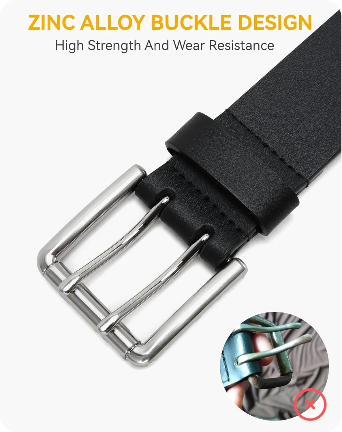 CHAOREN Full Grain Leather Belts for Men - Mens Belt for Jeans - Timeless Elegance for Casual Dress