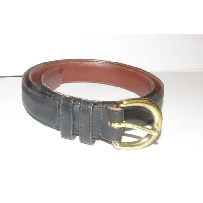 Coach Navy Leatherbrass Buckle Vintage Beltdesigner Belt