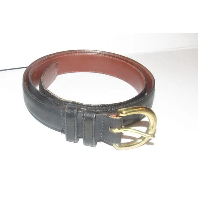 Coach Navy Leatherbrass Buckle Vintage Beltdesigner Belt