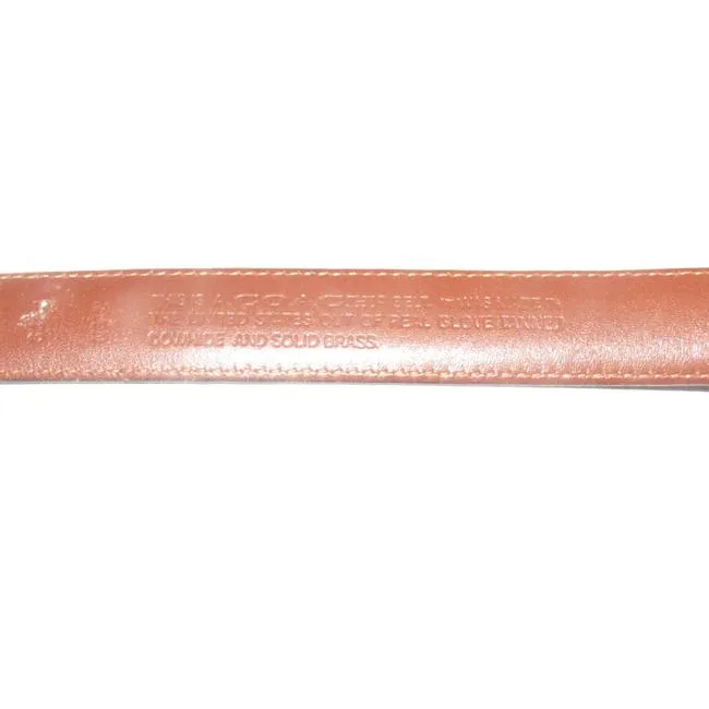 Coach Navy Leatherbrass Buckle Vintage Beltdesigner Belt