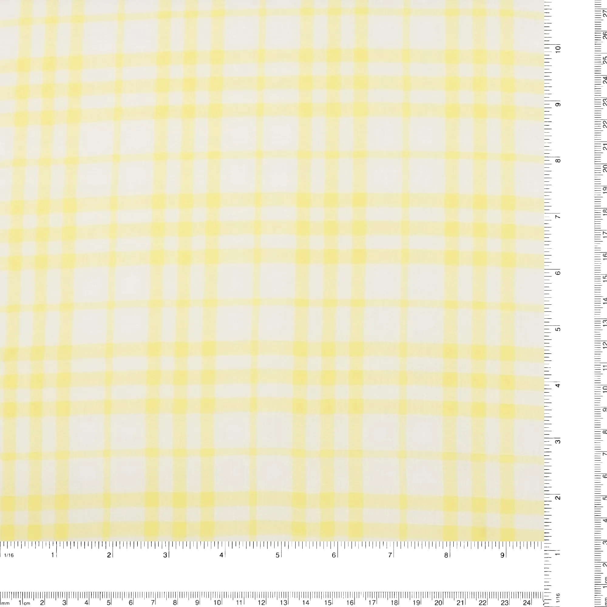 Crepe Chiffon - DAISY - Medium Plaid - Yellow