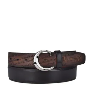 CS540RS - Cuadra negro casual dress cowhide leather belt for men