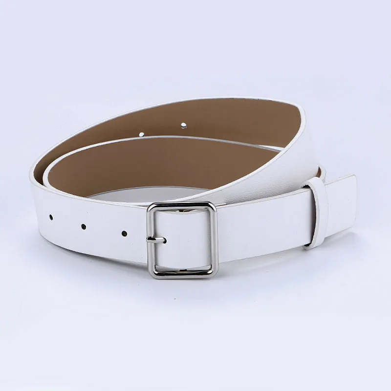 Fashion Simple Circle Pin Gold Buckles Wild  Belt  for women