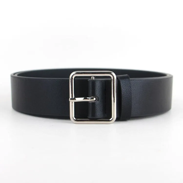 Fashion Simple Circle Pin Gold Buckles Wild  Belt  for women