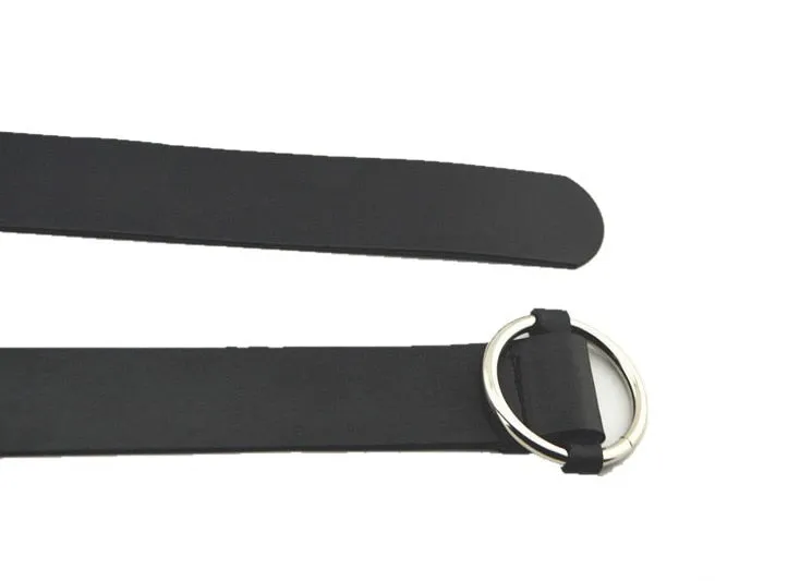Fashion Simple Circle Pin Gold Buckles Wild  Belt  for women
