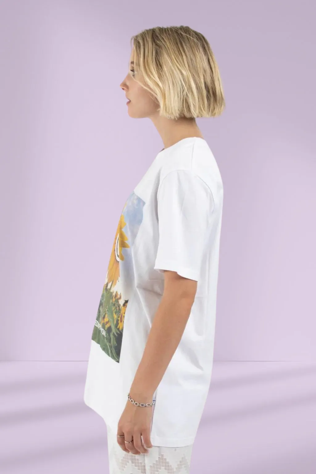 Federation Staple Tee Happy Sun White