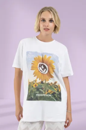 Federation Staple Tee Happy Sun White
