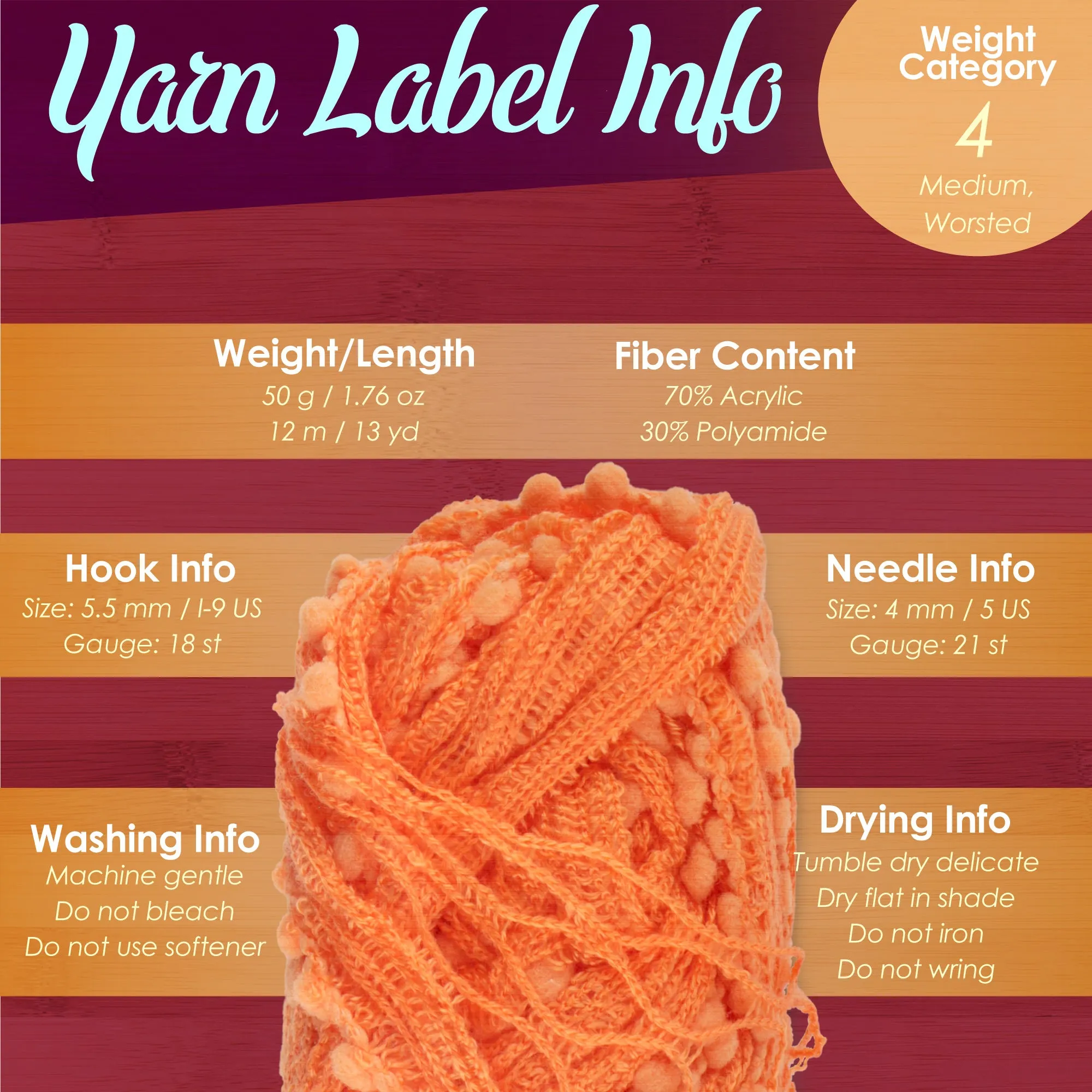 Fishnet Pom Pom Yarn: Mini Bonbons