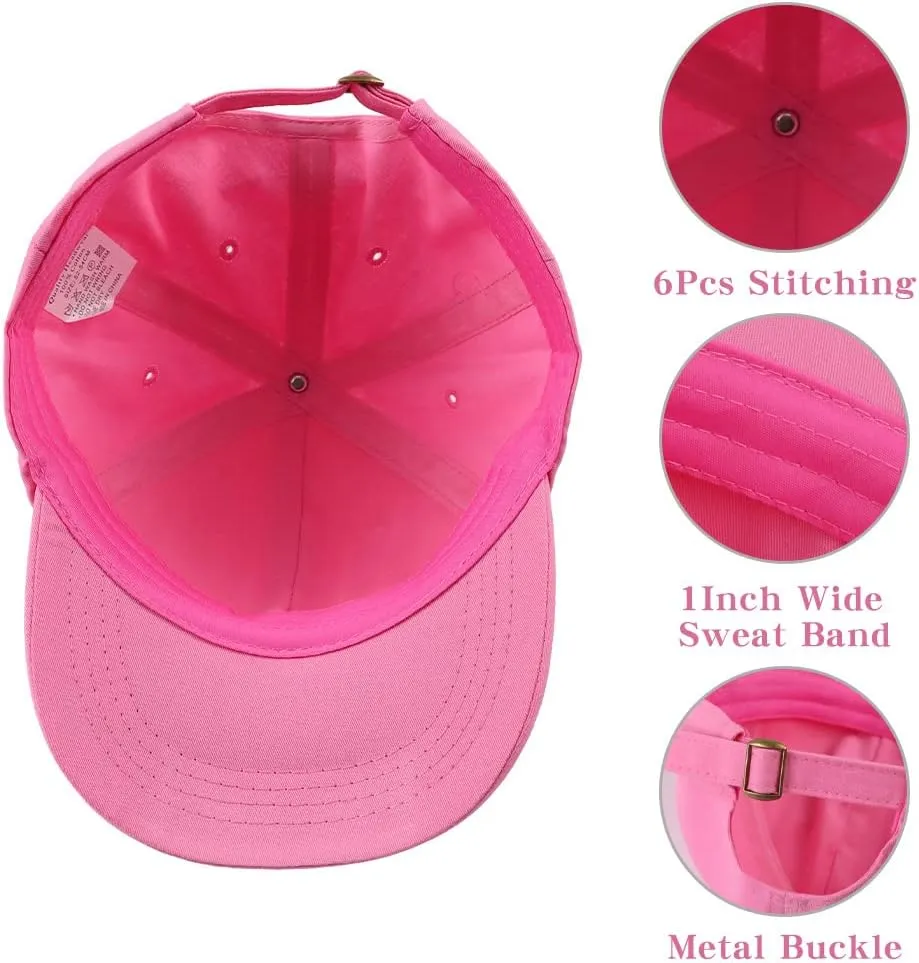 Girls Baseball Cap Kids Cute Sun Hat Adjustable Trucker Hats Toddler Rainbow Floral Ponytail Caps Spring Summer