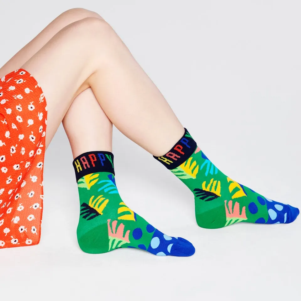 Happy Socks: Big Leaf Green Blue ML