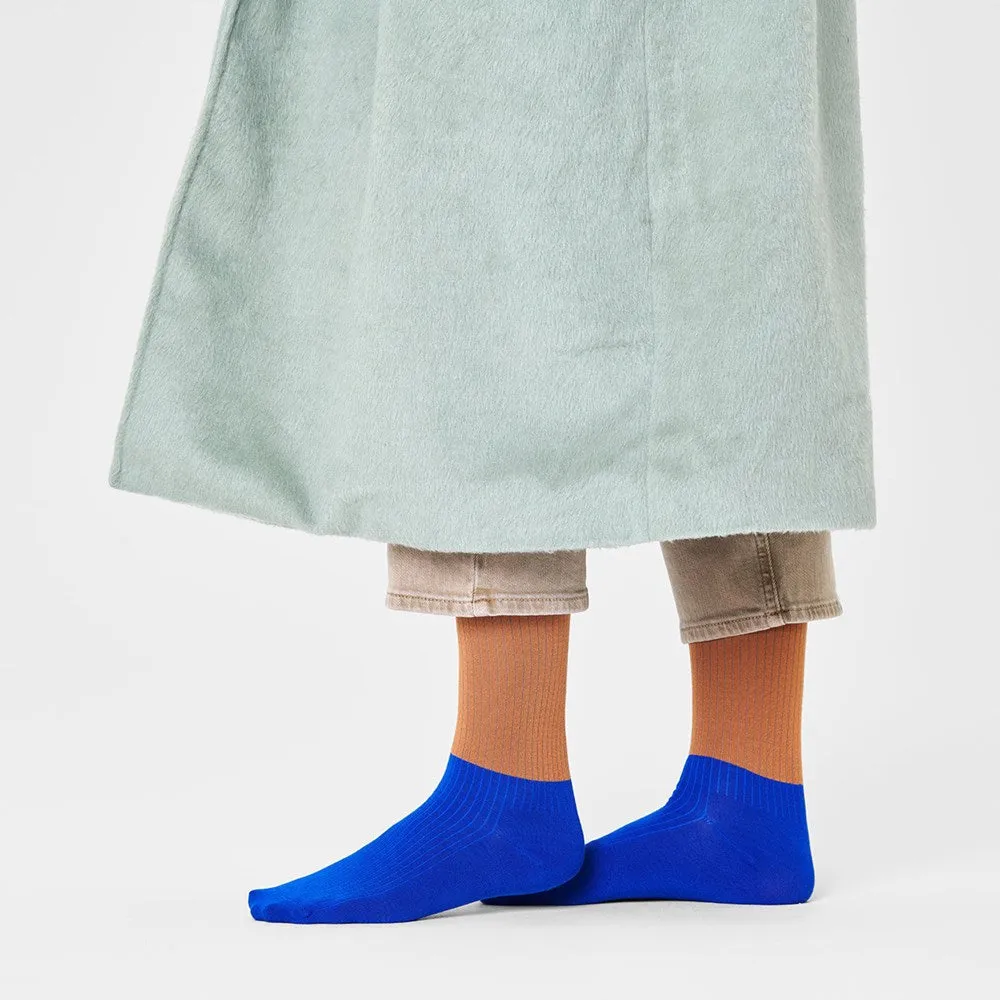 Happy Socks: I Am Blocked Tencel Blue Orange