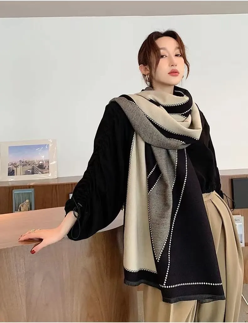 iCuviy Large Soft Scarves Pashmina Shawls & Wraps for Women Cashmere Feel Women's Scarves