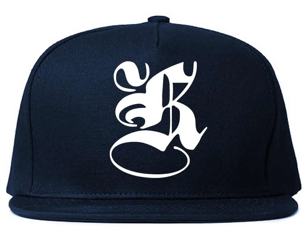 K Gothic Style Font Snapback Hat Cap