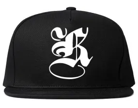 K Gothic Style Font Snapback Hat Cap