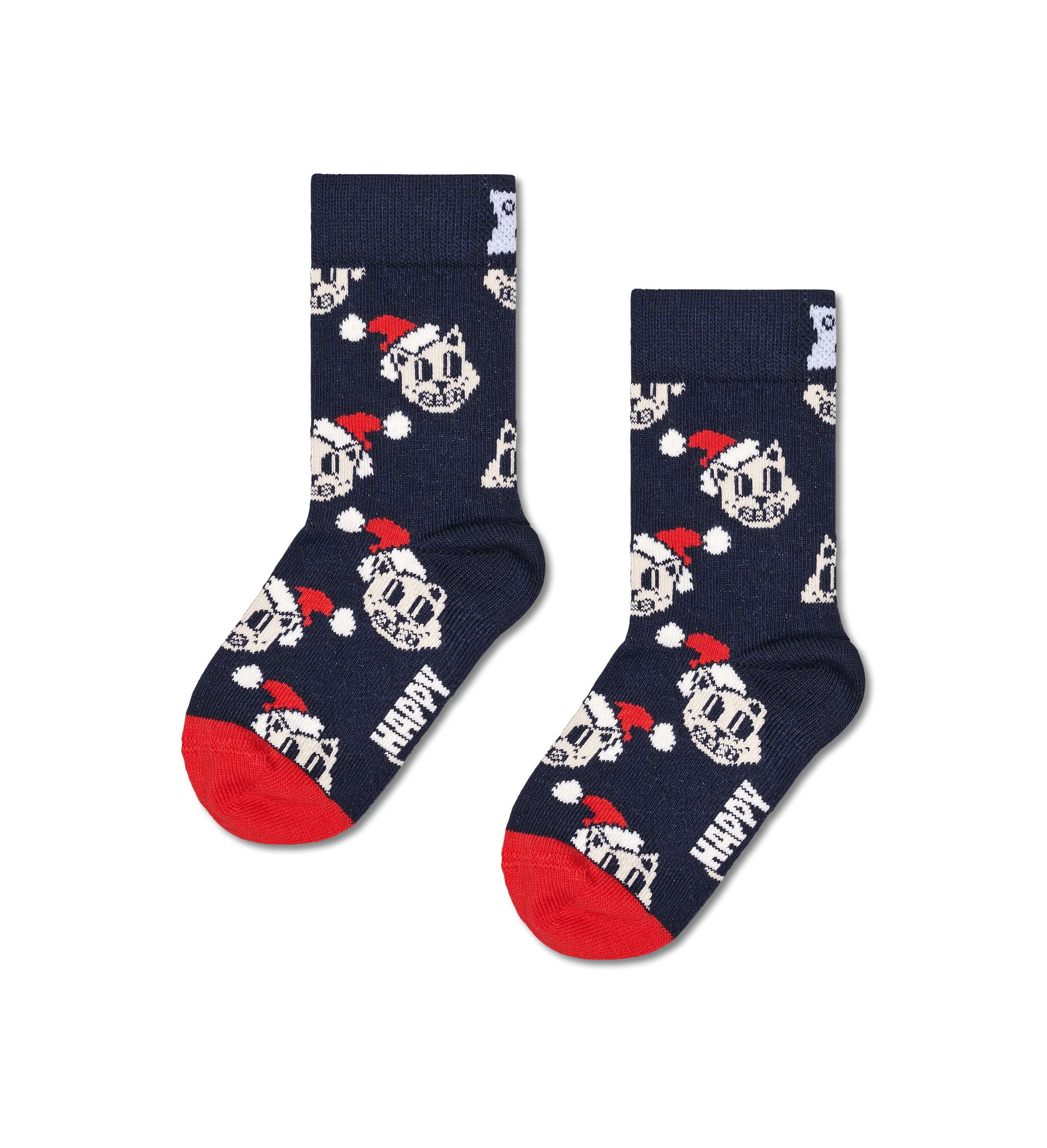 Kids Holiday Cat Sock