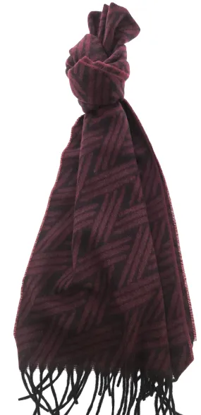 Lanvin Red Rich Burgundy Pure Cashmere Scarf