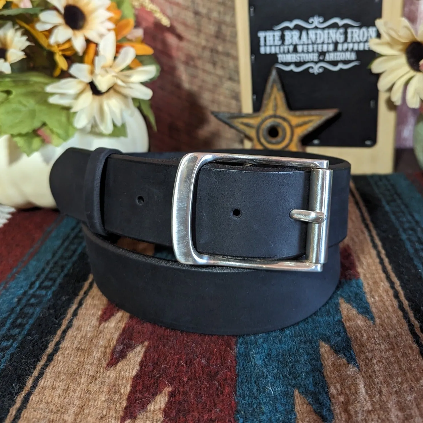 Leather Belt the “Billy Bob” by Tony Lama