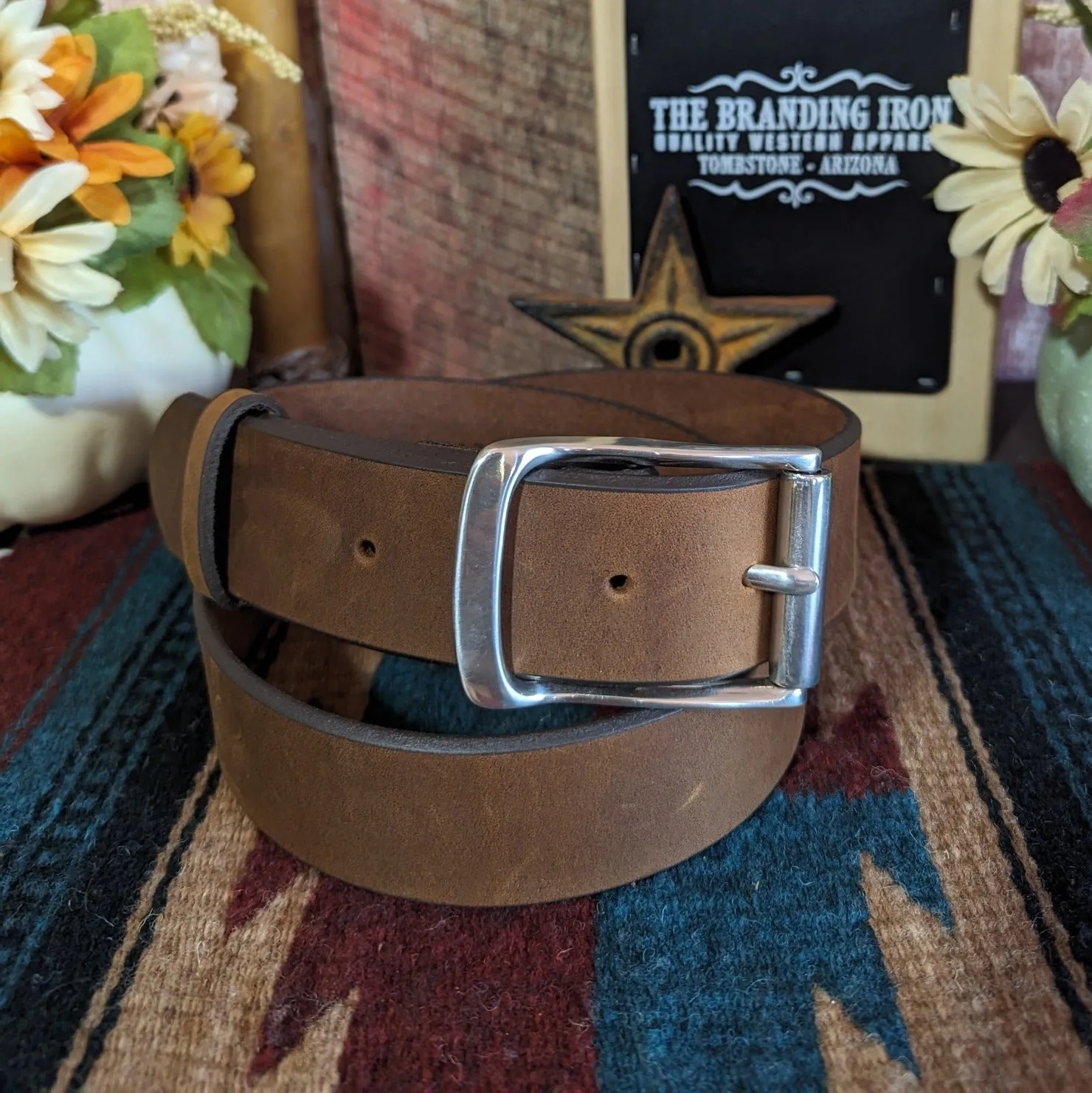Leather Belt the “Billy Bob” by Tony Lama