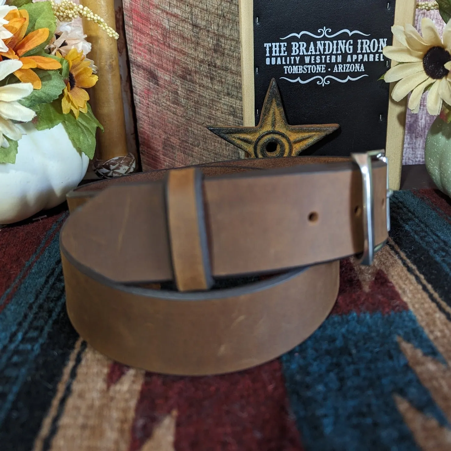 Leather Belt the “Billy Bob” by Tony Lama