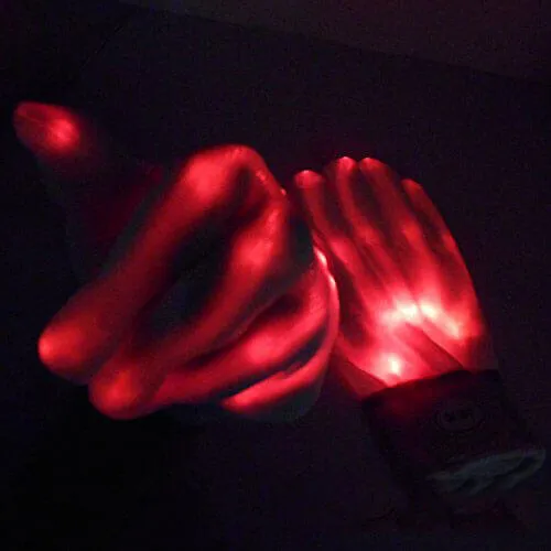 LED Light Up Skeleton Hand Gloves