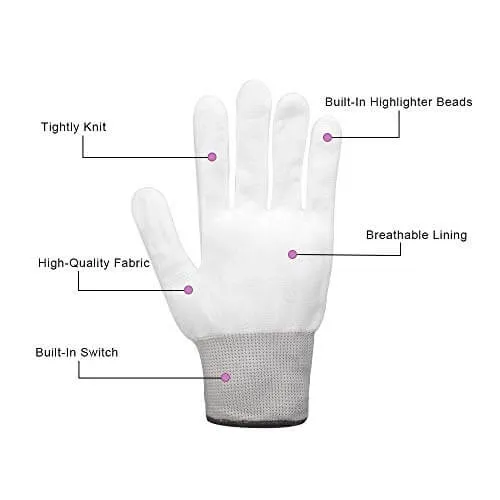 LED Light Up Skeleton Hand Gloves