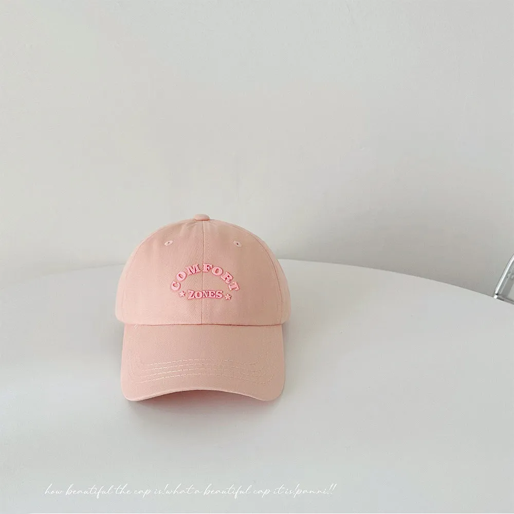 Letter baseball cap spring and summer women's fashion boys and girls all-match sun hat sun protection duck tongue hat