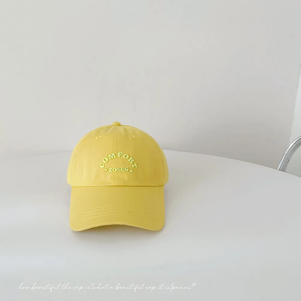 Letter baseball cap spring and summer women's fashion boys and girls all-match sun hat sun protection duck tongue hat