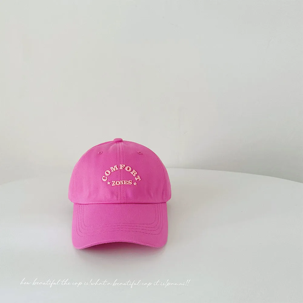 Letter baseball cap spring and summer women's fashion boys and girls all-match sun hat sun protection duck tongue hat