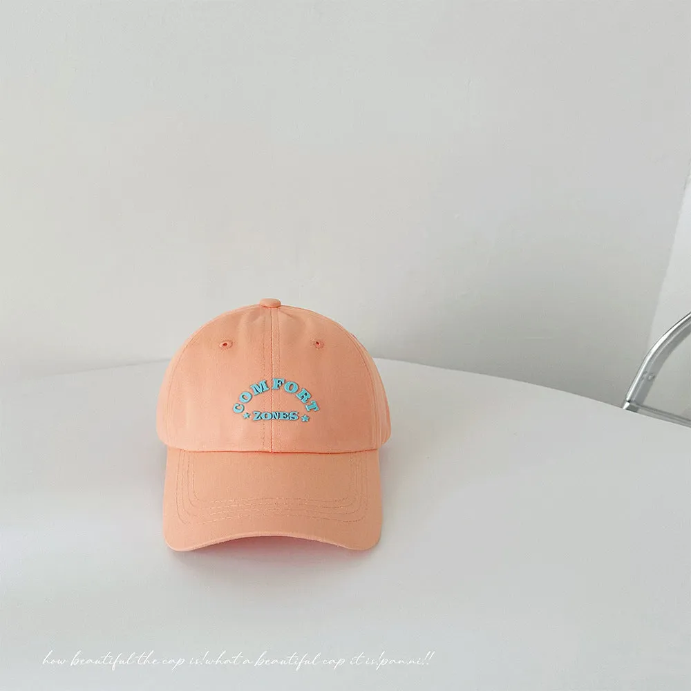 Letter baseball cap spring and summer women's fashion boys and girls all-match sun hat sun protection duck tongue hat
