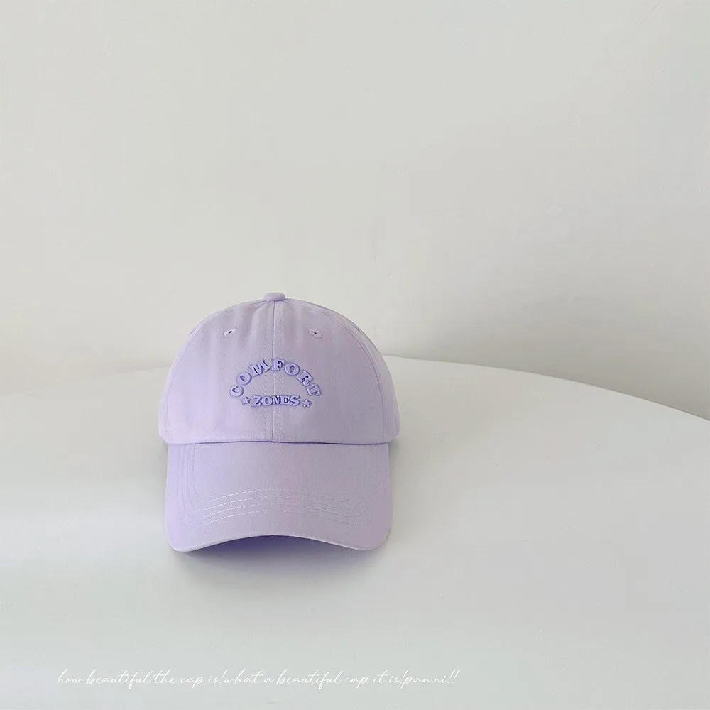 Letter baseball cap spring and summer women's fashion boys and girls all-match sun hat sun protection duck tongue hat