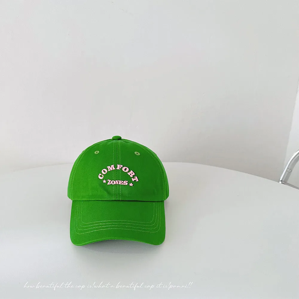 Letter baseball cap spring and summer women's fashion boys and girls all-match sun hat sun protection duck tongue hat