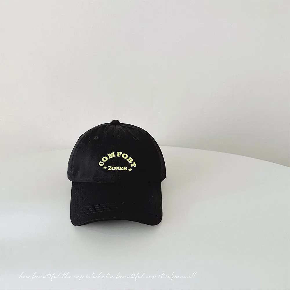 Letter baseball cap spring and summer women's fashion boys and girls all-match sun hat sun protection duck tongue hat