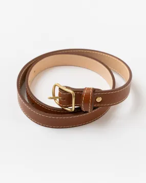 LINDQUIST Simple Belt 1 in Leather Brown