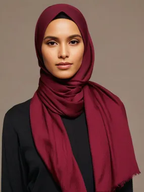 Maroon Cotton Poly Soft scarf