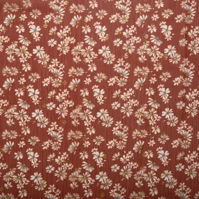 Printed polyester - OLIVIA - Daisy - Maple