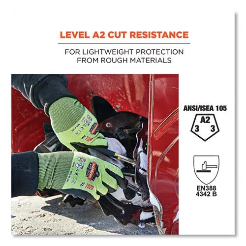 Proflex 7022 Ansi A2 Coated Cr Gloves Dsx, Lime, 2x-large, Pair, Ships In 1-3 Business Days