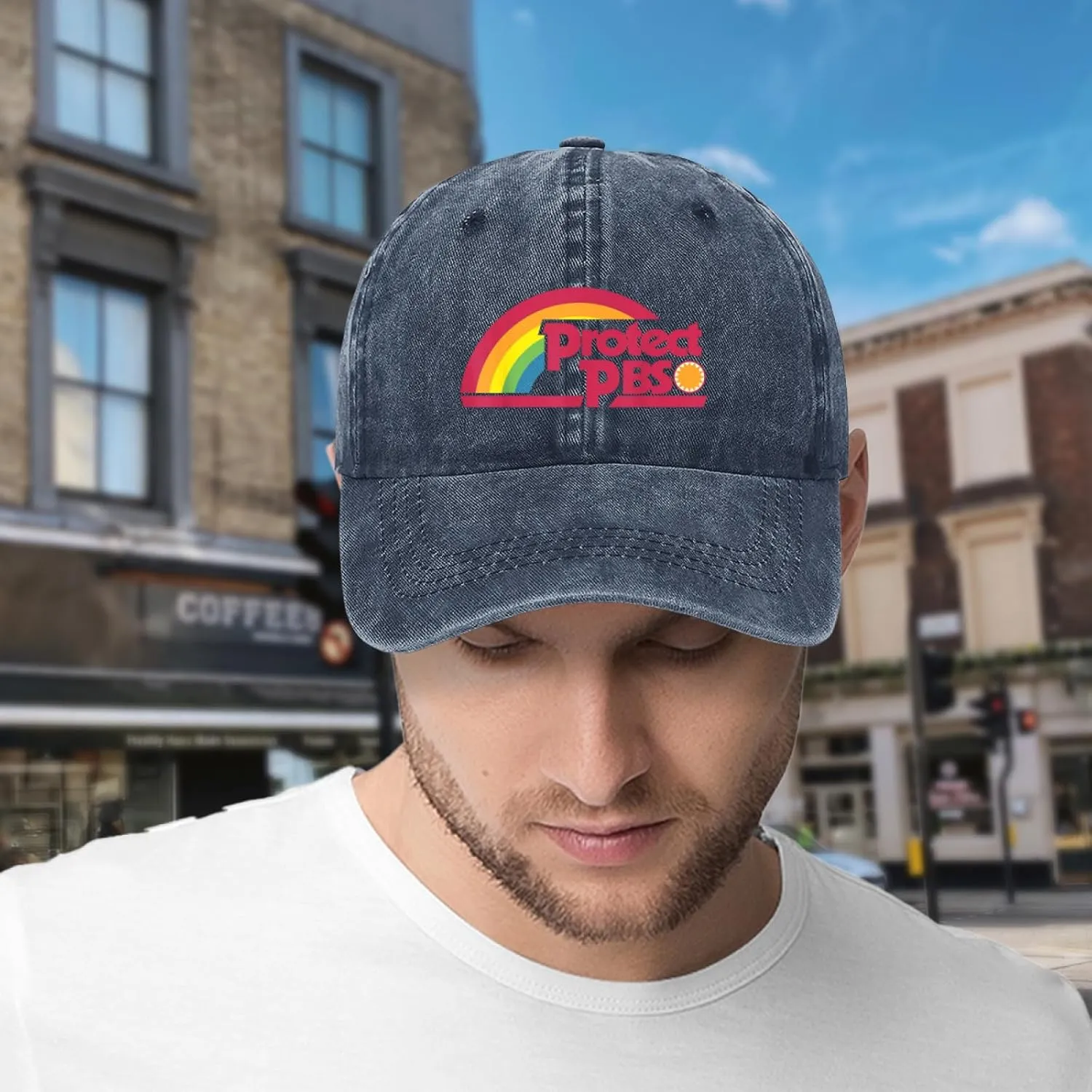 Protect P.B.S Save Public Broadcasting Service Baseball Caps for Adult,Trucker Cap Golf Hat Adjustable Fishing Hats