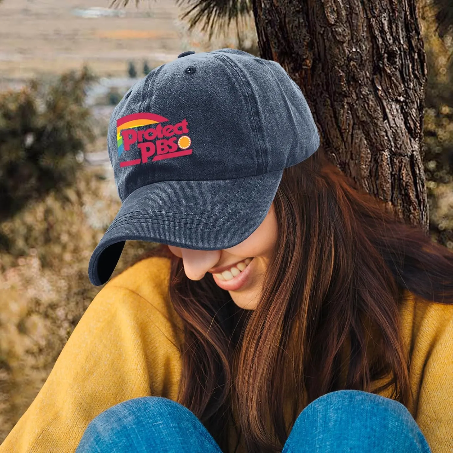 Protect P.B.S Save Public Broadcasting Service Baseball Caps for Adult,Trucker Cap Golf Hat Adjustable Fishing Hats