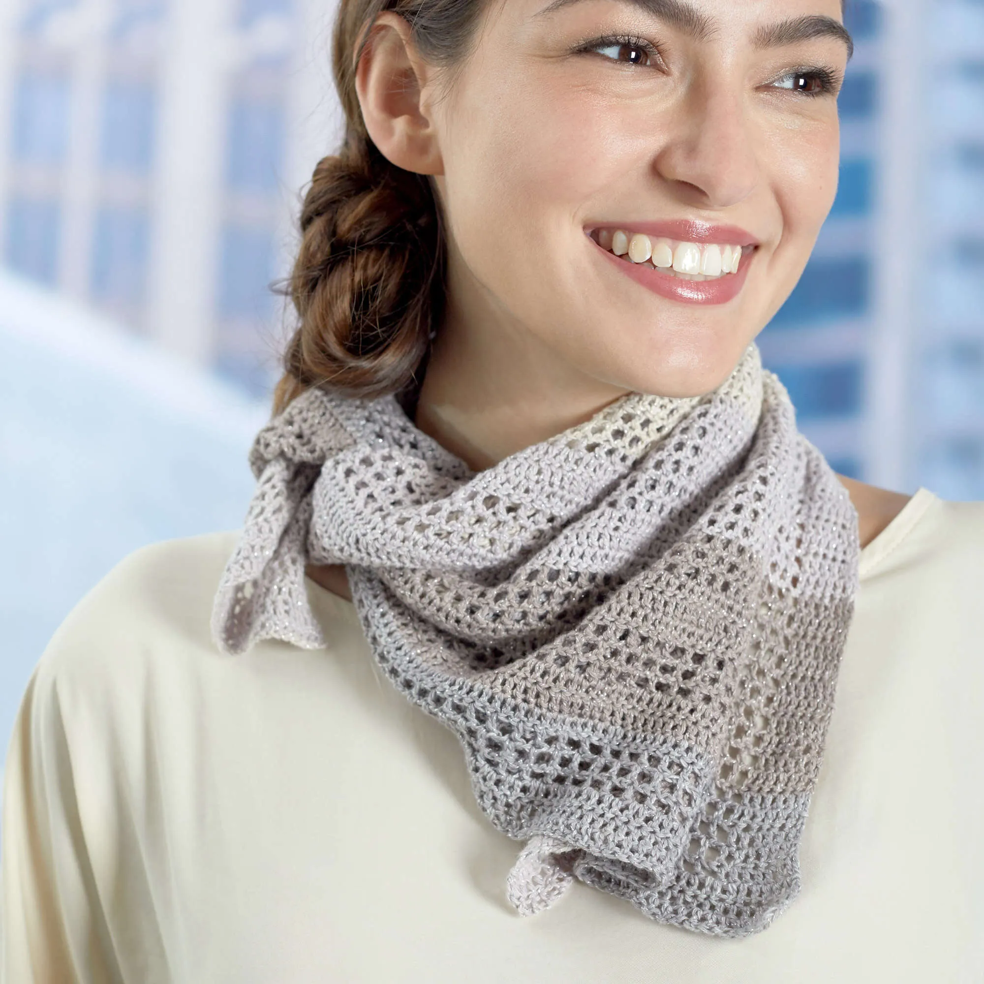 Red Heart Crochet Fantastic Filet Bandanna