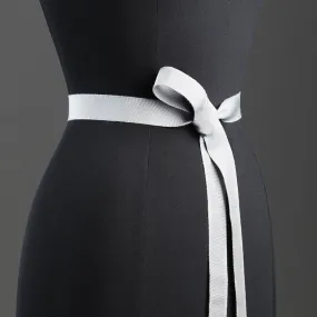 Ribbon Belt, Narrow - Silver Grey