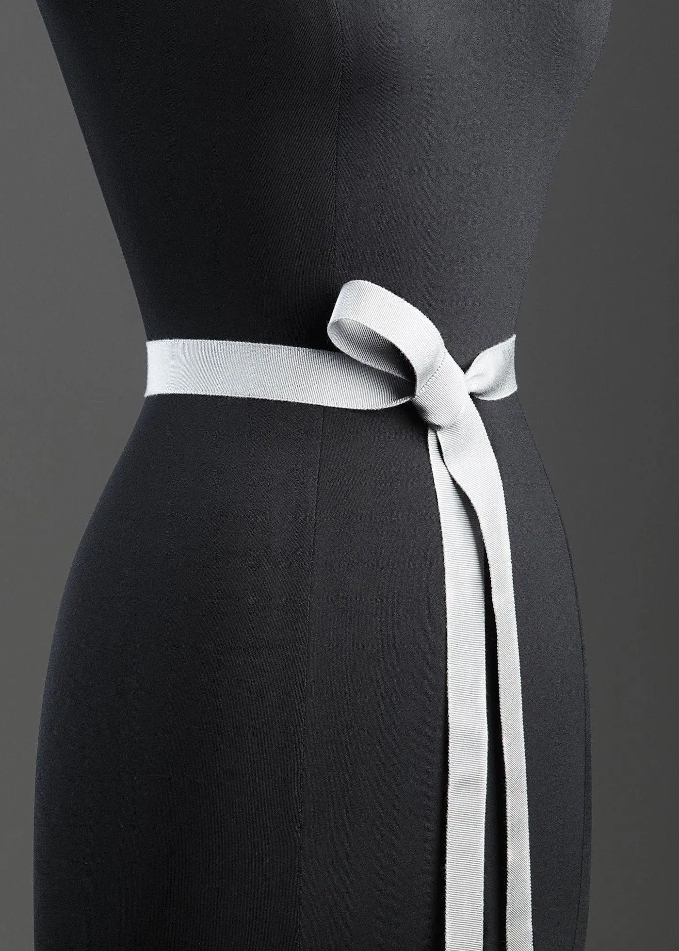 Ribbon Belt, Narrow - Silver Grey