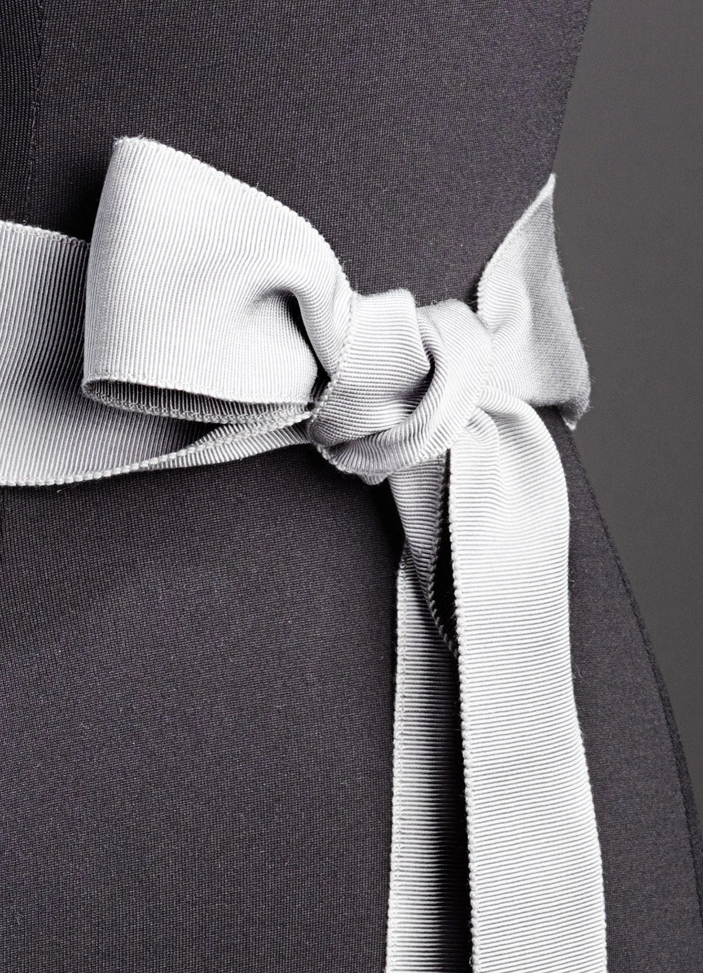 Ribbon Belt, Wide - Silver Grey