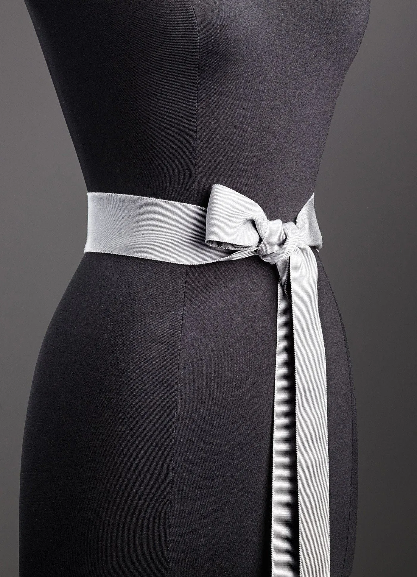 Ribbon Belt, Wide - Silver Grey